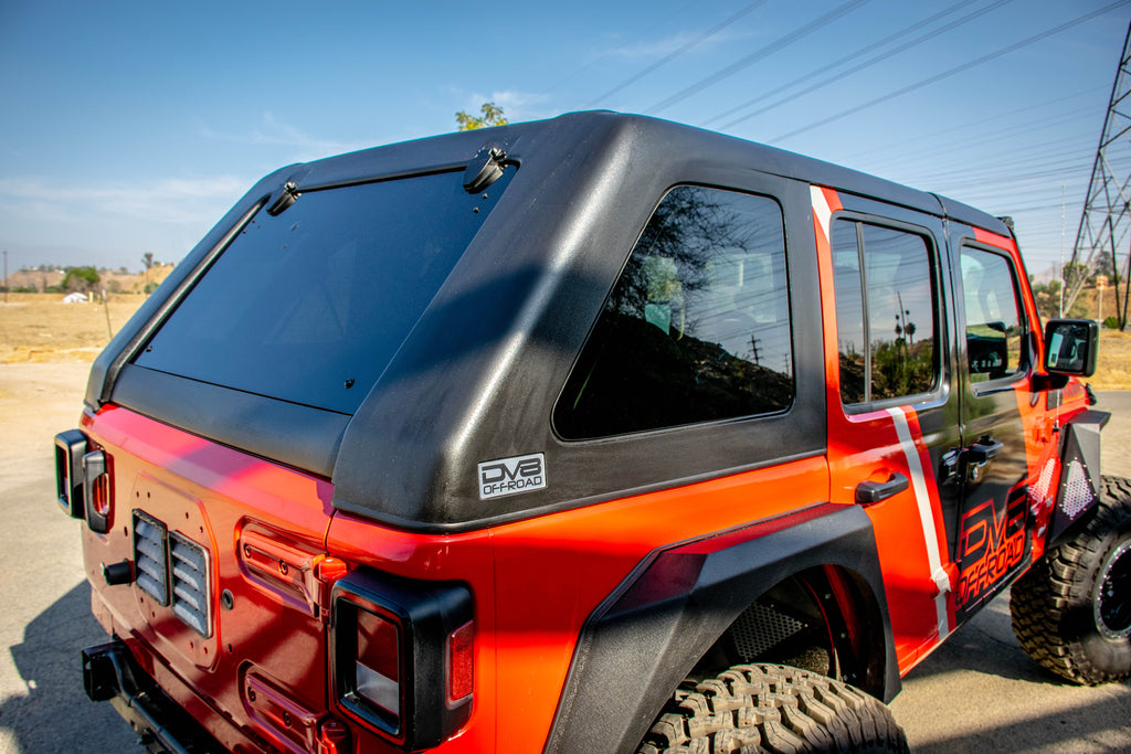 DV8 Offroad HTJLFB-B Hard Top; Fastback for Select Jeep Wrangler