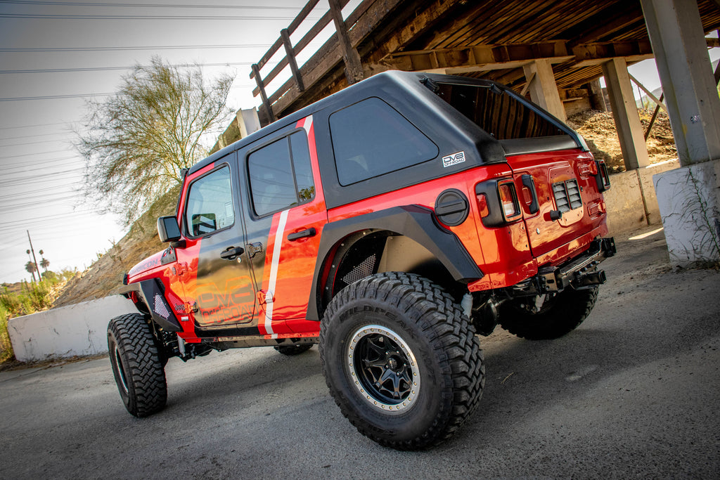 DV8 Offroad HTJLFB-B Hard Top; Fastback for Select Jeep Wrangler