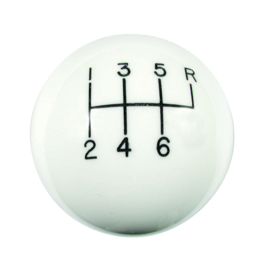 HURST 163-0040 Classic 6-Speed Shift Knob White (3/8-16)