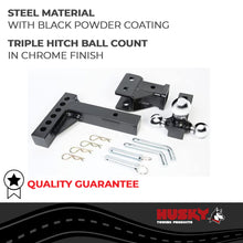 Load image into Gallery viewer, Husky Towing 30001 Fits 2" Recvr 2000-10000-14000 Gross Chr 1-7/8" &amp; 2" &amp; 2-5/16" Adjustable Black
