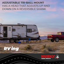 Load image into Gallery viewer, Husky Towing 30001 Fits 2" Recvr 2000-10000-14000 Gross Chr 1-7/8" &amp; 2" &amp; 2-5/16" Adjustable Black