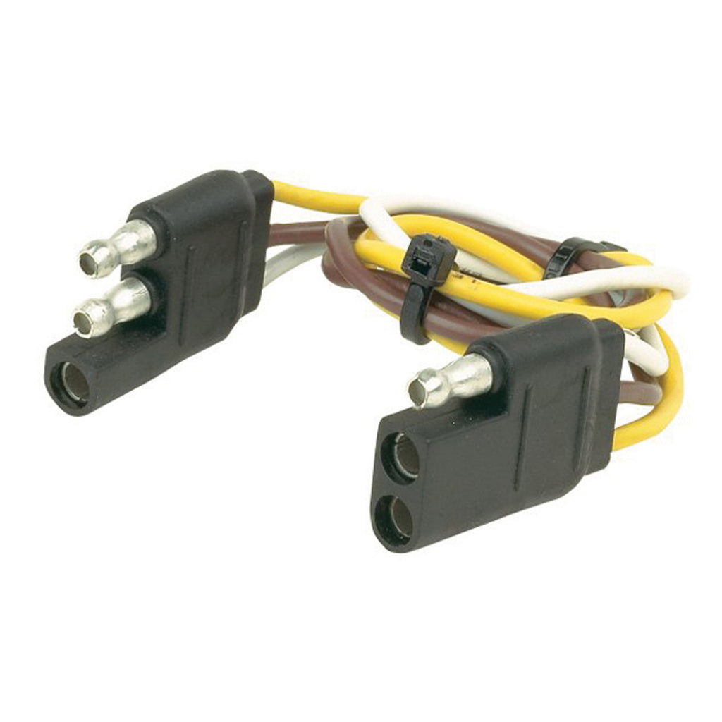 Husky Towing 30311 3 Pole Flat Extension/ 2 Function Wire With 1 Ground 12" Lead Wire Bulk Package