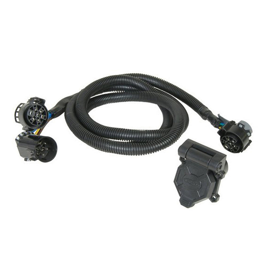 Husky Towing 30342 5th Wheel Wire Harness 7 Way Blade With Reinforced 90 Deg Plugs Into OEM Wiring for Select Chevrolet Silverado 1500, Chevrolet Silverado Classic, Chevrolet Silverado HD, Chevrolet Silverado HD Classic, Chevrolet Silverado LD, Chevrolet