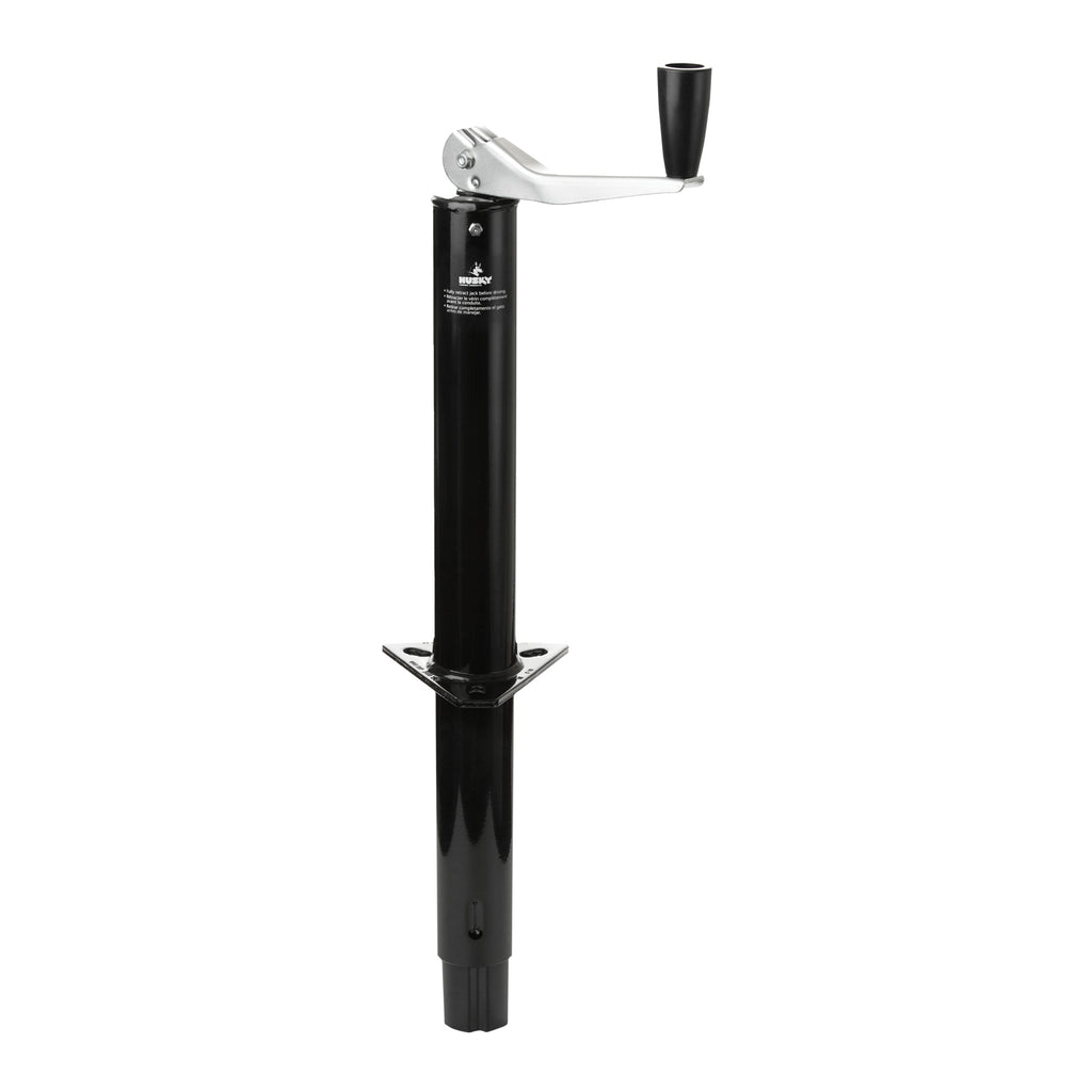 Husky Towing 30775 Man Top Wind Rnd A Frame Jack 2K Tong 2-1/4" Outside Dia Bolt-On or Weld-On Blak