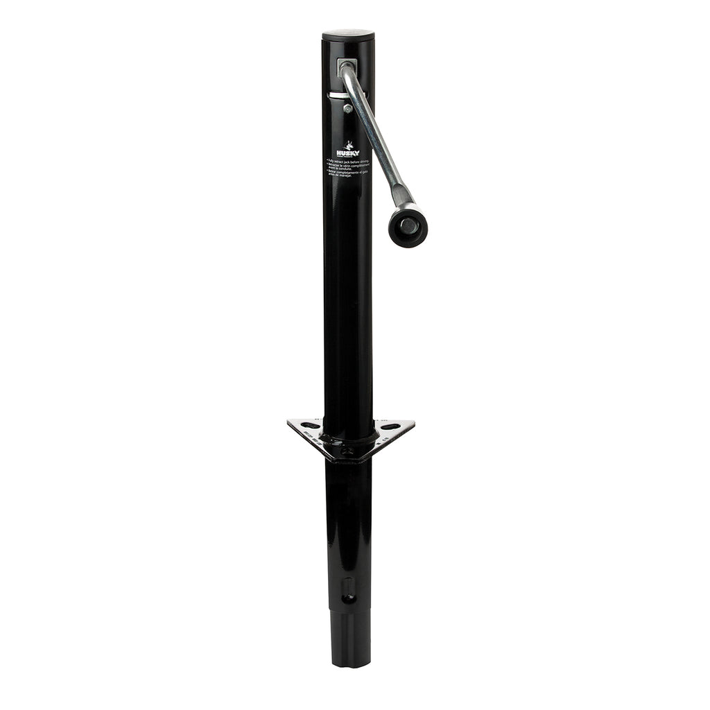 Husky Towing 30781 Man Side Wind Rnd A Frame Jack 1000 Tong 2" Outside Dia Bolt-On or Weld-On Black