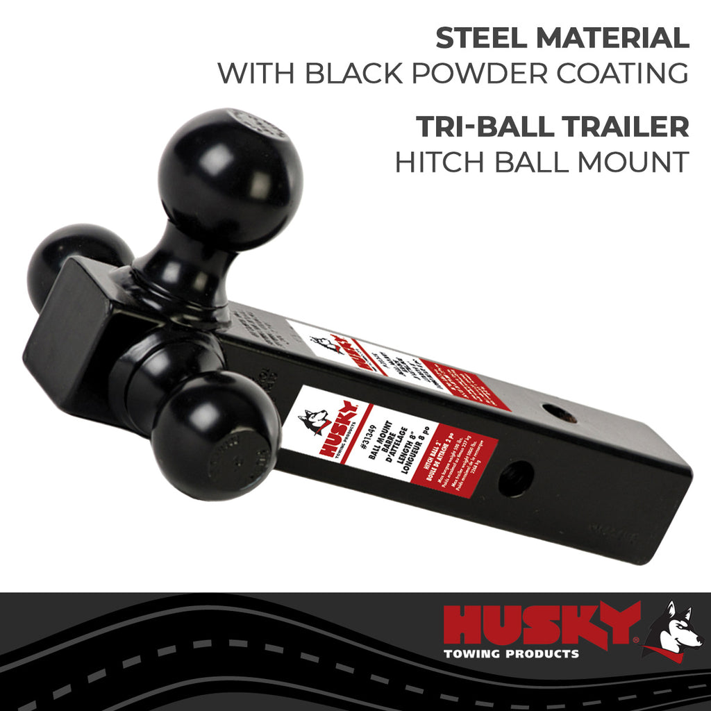 Husky Towing 31349 Fits 2" Recvr 1-7/8" Ball 2K LB GTW 0" Drop & 0" Rise Non Swivel Non Extend