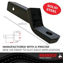 Load image into Gallery viewer, Husky Towing 31357 Fits 2" Rcvr 6K Gross Wt 2" Drop Non-Swivel Non-Extend 8" Shank Lgth