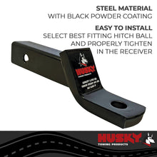 Load image into Gallery viewer, Husky Towing 31357 Fits 2" Rcvr 6K Gross Wt 2" Drop Non-Swivel Non-Extend 8" Shank Lgth