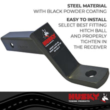 Load image into Gallery viewer, Husky Towing 31358 Fits 2" Recvr 5K Gross Wt 4-1/4" Drop/3" Rise 10" Shank Lgth W/O Ball Steel
