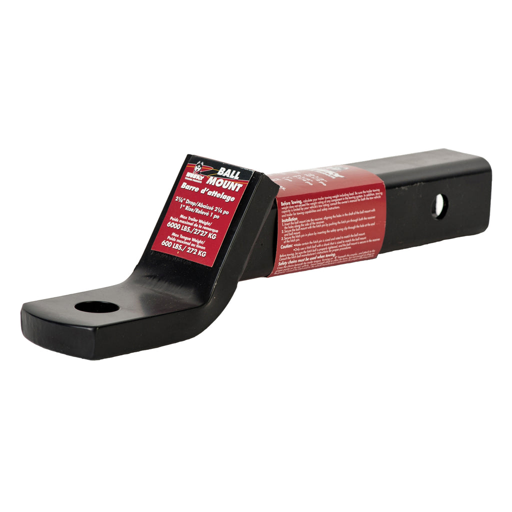 Husky Towing 31362 Fits 2" Recvr 6K Gross Wt 2-1/4" Drop/1" Rise 10-1/2" Shank Lgth W/O Ball Steel