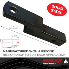 Load image into Gallery viewer, Husky Towing 31364 Fits 2" Recvr 6K Gross Wt 2" Drop/3/4" Rise 8" Shank Length W/O Ball Steel