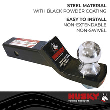 Load image into Gallery viewer, Husky Towing 31366 Fits 2" Recvr 6K Gross Wt 3/4" Rise 6-3/4" Shank Length Inc Pin &amp; Clip
