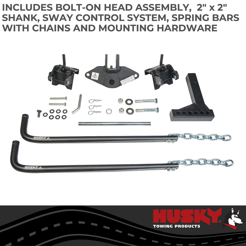 Husky Towing 31423 Rnd Bar 801 to 1200 LB Tong 12K Gross Trailer Wt Inc 10" Shank Without Ball