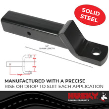Load image into Gallery viewer, Husky Towing 33004 Fits 2-1/2" Recvr 2-1/2" Drop/1" Rise 9-1/2" Shank W/O Ball