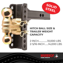 Load image into Gallery viewer, Husky Towing 33104 For 2" Recvr 14K Gross Wt Adjust Drop Or Rise Dual Hitch Ball