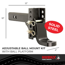 Load image into Gallery viewer, Husky Towing 33108 For 2" Recvr 6K Gross Wt Adjust Drop Or Rise Accepts 1" Shank W/O Ball Blk Steel