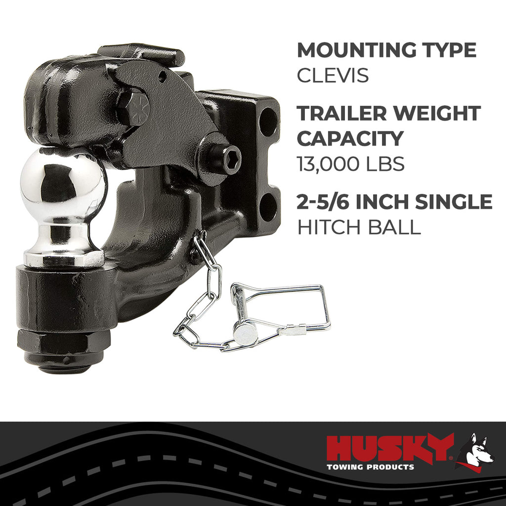 Husky Towing 33114 Use With One-Mount System Combo 2-5/16" Ball Hook Rating 13K Gross Weight Black