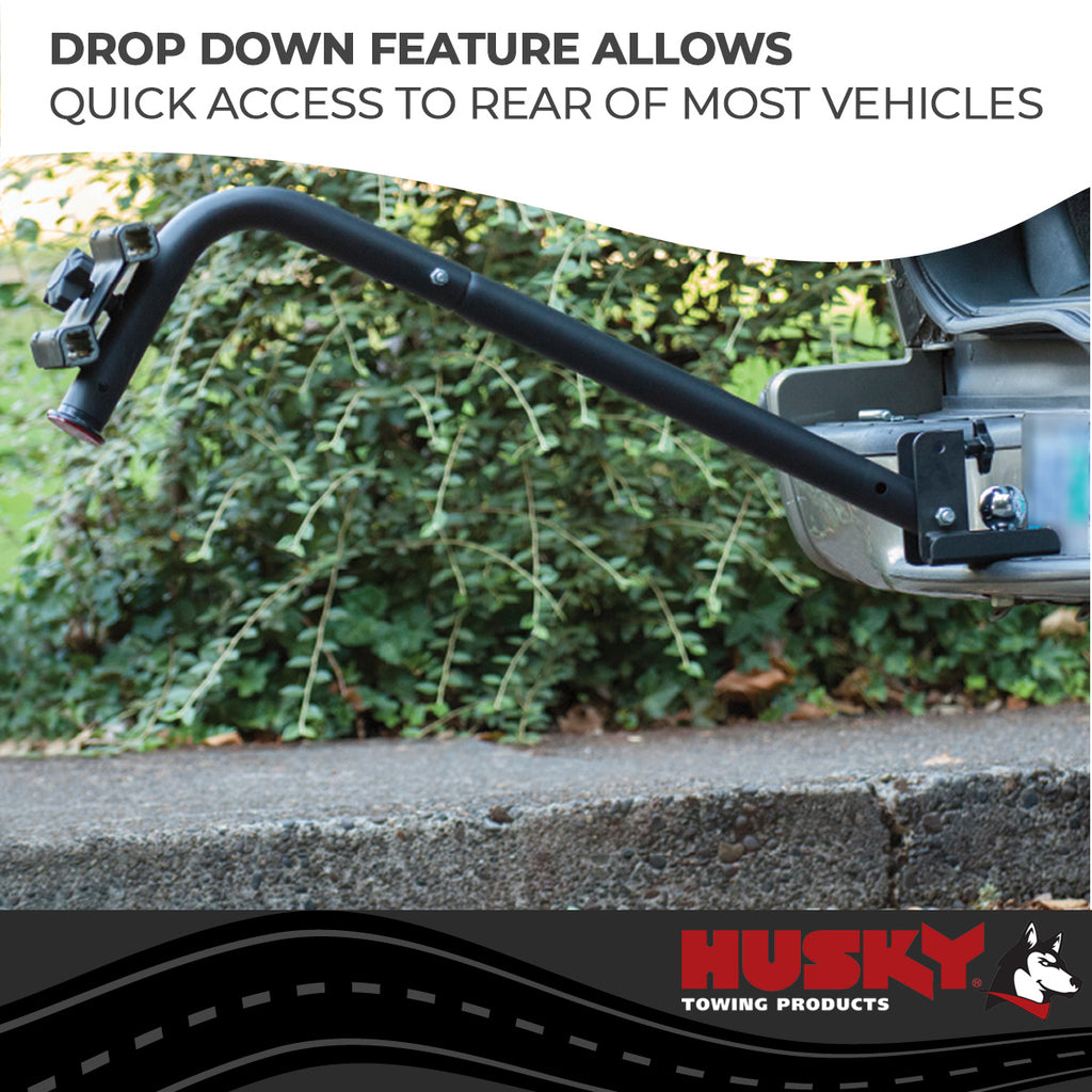 Husky Towing 81147 2" Receiver Mount Holds 4 Bikes Tiltable Frame Clamp Without Lock Non-Folding