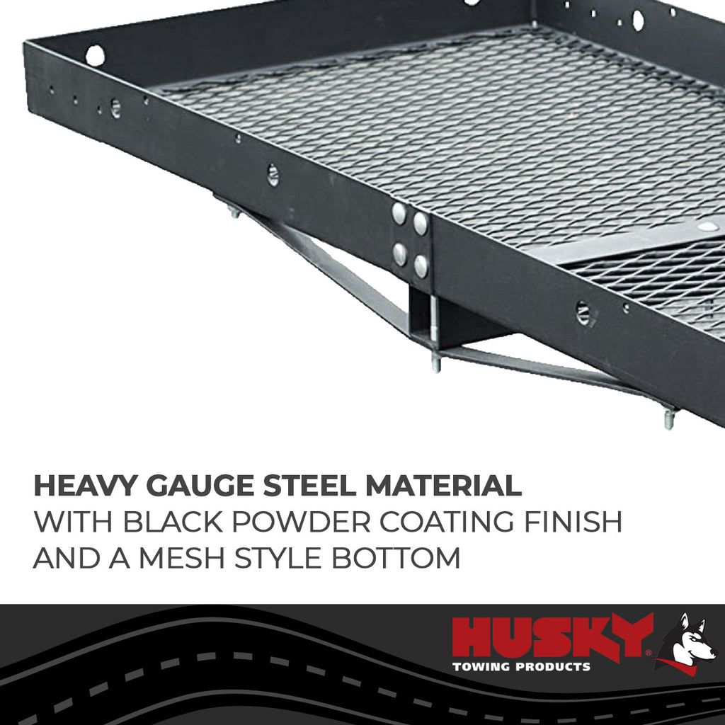 Husky Towing 81148 Mounts In 2" Receiver 500 LB Cap 60" x 23-1/2" x 3" Mesh Non-Folding