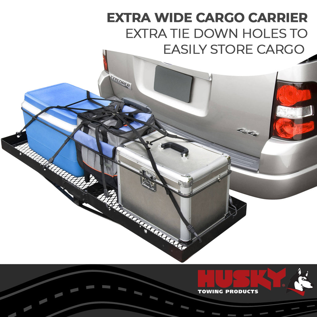 Husky Towing 81148 Mounts In 2" Receiver 500 LB Cap 60" x 23-1/2" x 3" Mesh Non-Folding