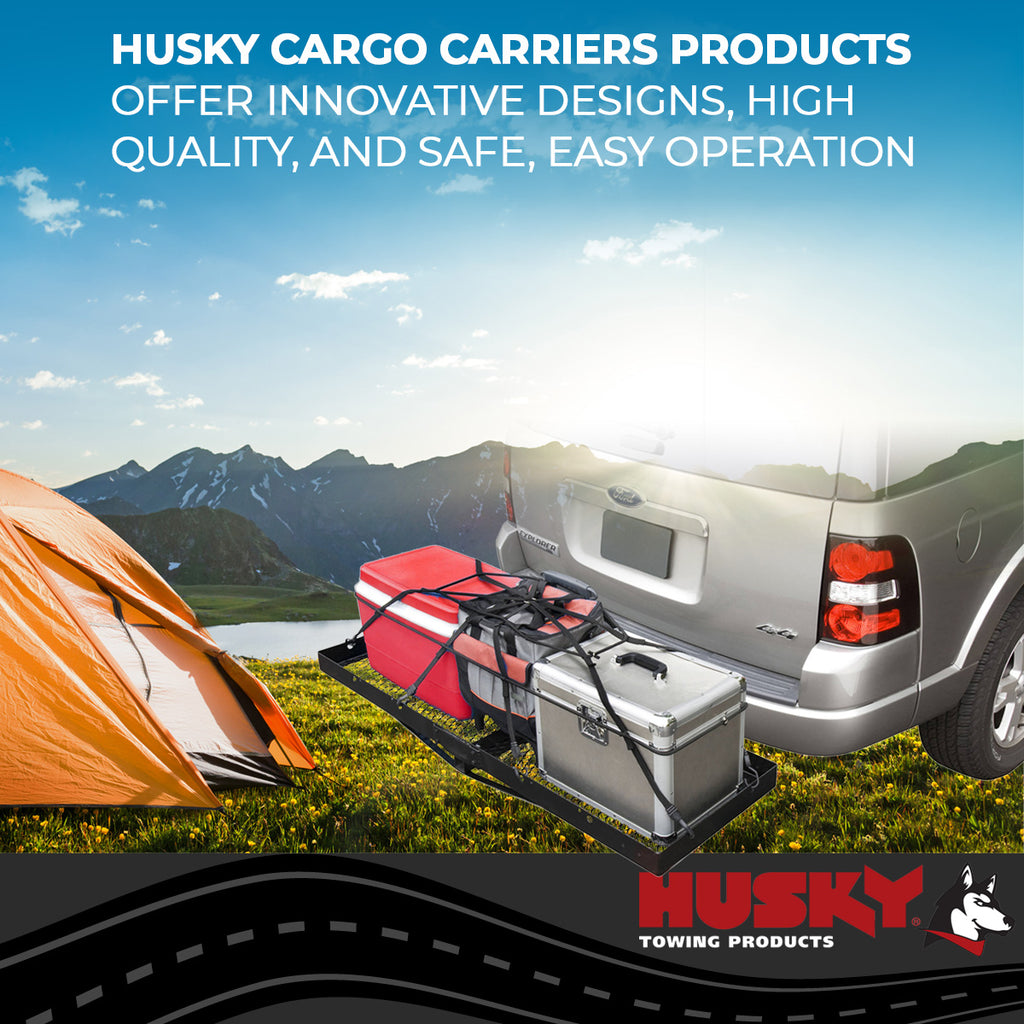 Husky Towing 81148 Mounts In 2" Receiver 500 LB Cap 60" x 23-1/2" x 3" Mesh Non-Folding