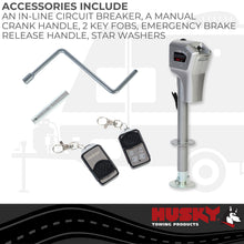 Load image into Gallery viewer, Husky Towing 82022 Elect 5K Cap 18" Travel with 6" Drop Down Leg 3 HO LEDS