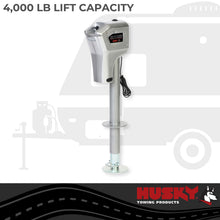 Load image into Gallery viewer, Husky Towing 82084 Elect 4K Cap 18" Travel With 6" Drop Down Leg 3 HO LEDS Without Remote Silver