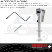 Load image into Gallery viewer, Husky Towing 82084 Elect 4K Cap 18" Travel With 6" Drop Down Leg 3 HO LEDS Without Remote Silver