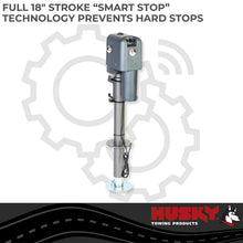 Load image into Gallery viewer, Husky Towing 87247 Elect 4500 LB Cap 18" Travel With 6" Drop Down Leg 3 St&amp; LEDS W/O Remote Slvr