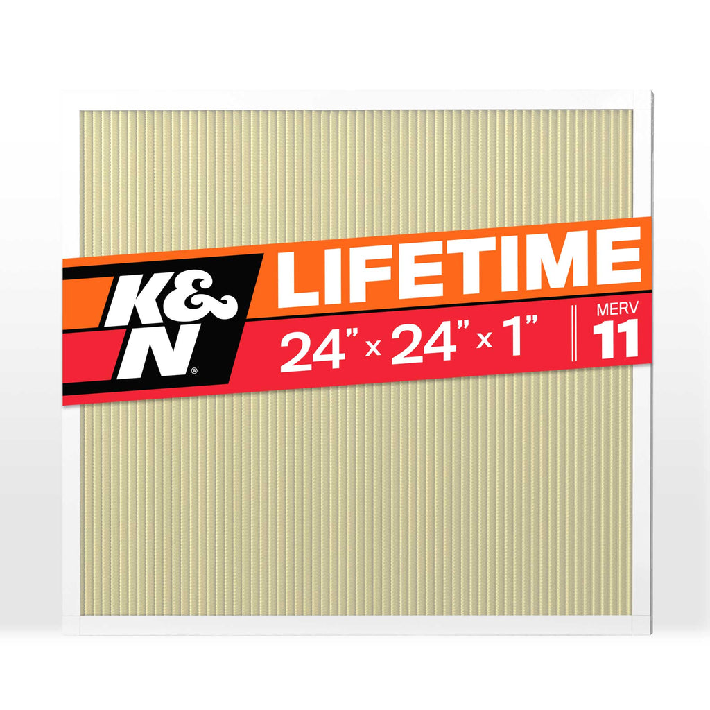 K&N HVC-12424 HVAC FILTER; 24 X 24 X 1, MERV 11