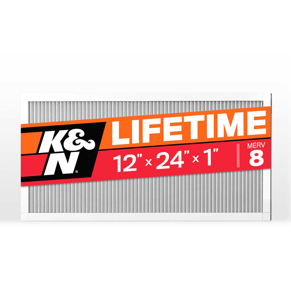 K&N HVC-8-11224 HVAC Filter; 12 x 24 x 1, MERV 8