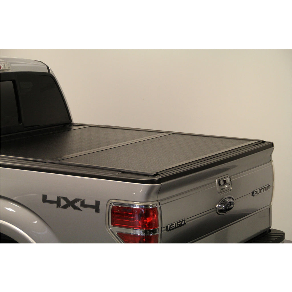 Hard-Bi-Fold-Non-Locking-Black-Vinyl-Over-Hard-Board-With-Aluminum-Rails