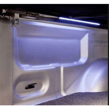 Load image into Gallery viewer, Hard-Tri-Fold-Non-Lockable-Black-Aluminum-With-Carpeted-Under-Panels