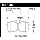 Hawk Performance HB430B.547 HPS 5.0 Disc Brake Pad