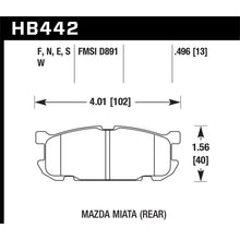 Load image into Gallery viewer, Hawk-01-02-Miata-W-Sport-Suspension-Hp-Street-Rear-Brake-Pads-(D891)