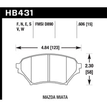 Load image into Gallery viewer, Hawk-01-05-Mazda-Miata-1.8L-Base-Oe-Incl.Clips-Shims-Front-Er-1-Brake-Pads