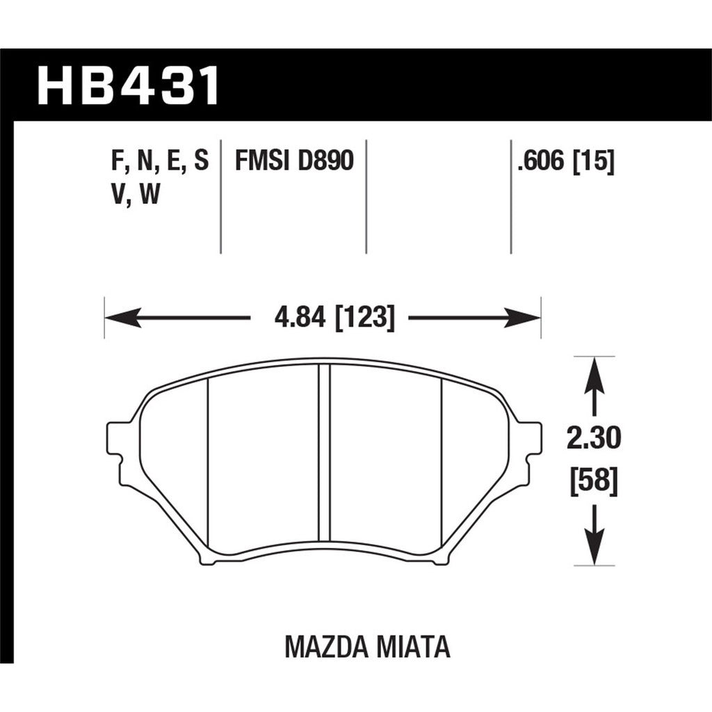 Hawk-01-05-Miata-W-Sport-Suspension-Ht-10-Race-Front-Brake-Pads-D890