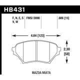 Hawk Performance HB431S.606 HT-10 Disc Brake Pad
