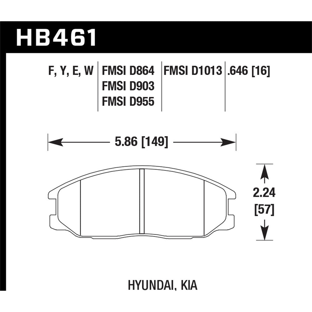 Hawk-02-03-Hyundai-Santa-Fe-2.4L-Base-Oe-Incl.Clips-Shims-Front-Er-1-Brake-Pads