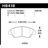 Hawk Performance HB418S.646 HT-10 Disc Brake Pad