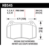 Hawk Performance HB545N.564 HP Plus Disc Brake Pad