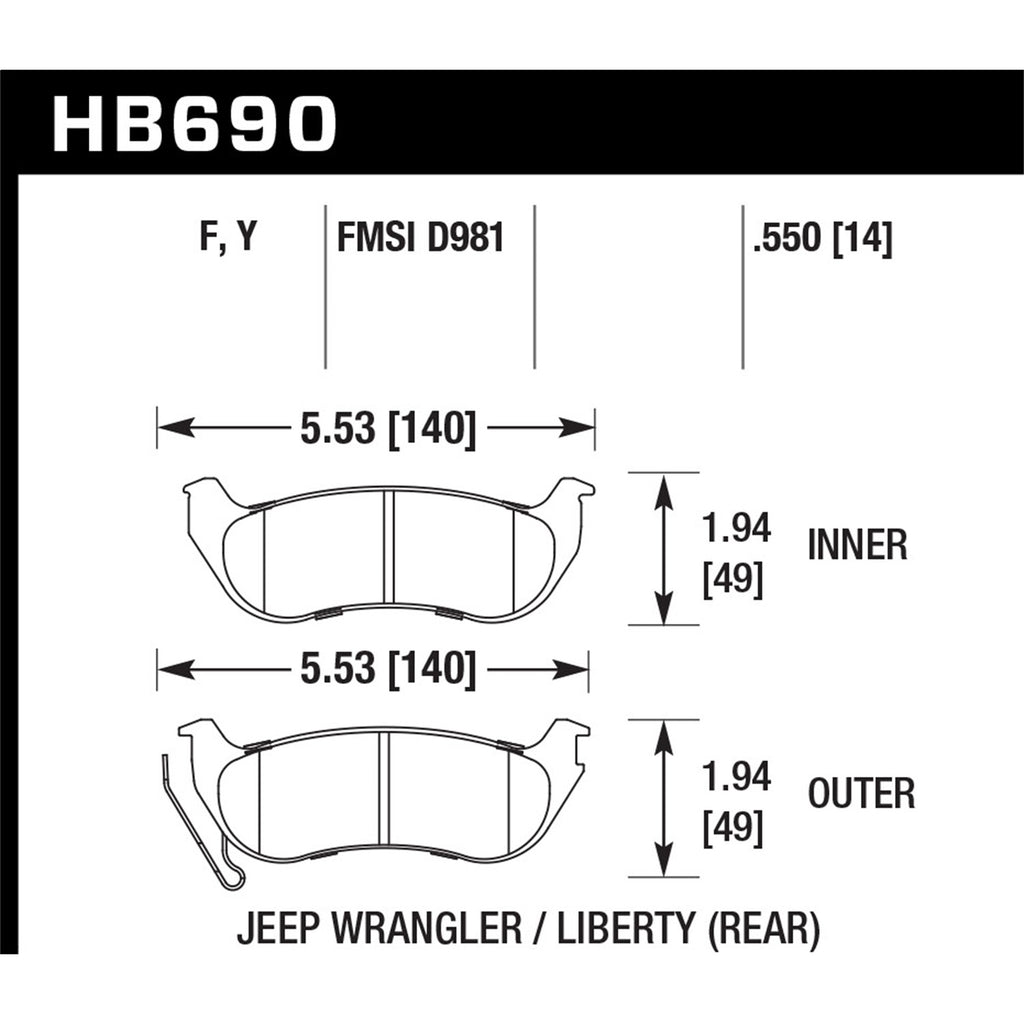 Hawk-03-07-Jeep-Liberty-(Kj)--03-06-Jeep-Wrangler-(W-Rear-Disc-Brakes)-Lts-Street-Rear-Brake-Pads