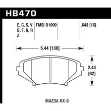 Load image into Gallery viewer, Hawk-04-09-Rx8-Performance-Ceramic-Street-Front-Brake-Pads