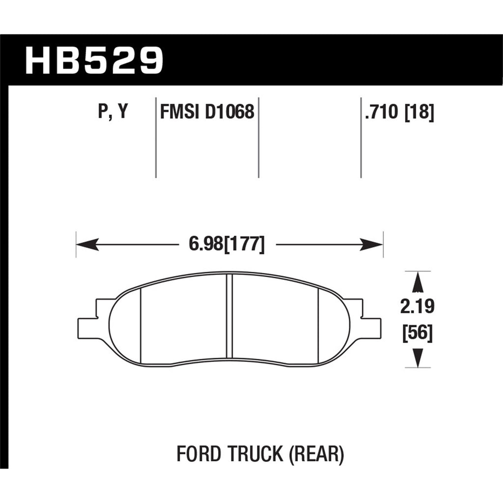 Hawk-05-07-Ford-F250F350-5.4L6.0L6.8L-Lts-Street-Rear-Brake-Pads