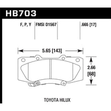 Load image into Gallery viewer, Hawk-05-13-Toyota-Hilux-Hps-Street-Brake-Pads