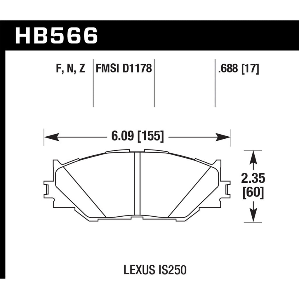 Hawk-06-08-Lexus-Is250-Hps-Street-Front-Brake-Pads