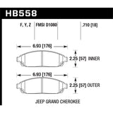 Hawk Performance HB558Z.710 Performance Ceramic Disc Brake Pad