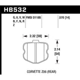 Hawk Performance HB532Z.570 Performance Ceramic Disc Brake Pad
