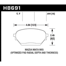 Load image into Gallery viewer, Hawk-06-14-Mazda-Mx-5-Dtc-60-Race-Front-Brake-Pads