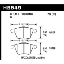 Load image into Gallery viewer, Hawk-07-08-Mazdaspeed306-07-Mazdaspeed6-Performance-Ceramic-Street-Front-Brake-Pads